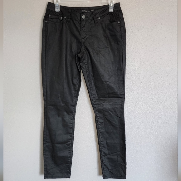 PRANA BLACK SHINY JEANS/  SIZE  4/27 - Picture 1 of 11